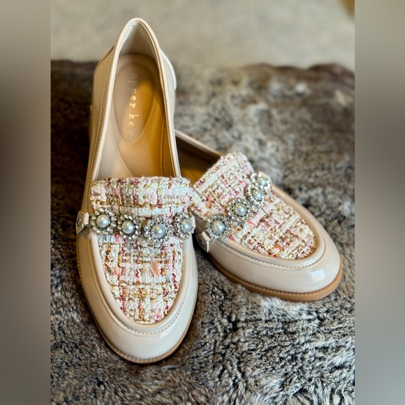 Copper Key Jewel Tinsel Tweed Loafers SZ 6.5 - Picture 5 of 9